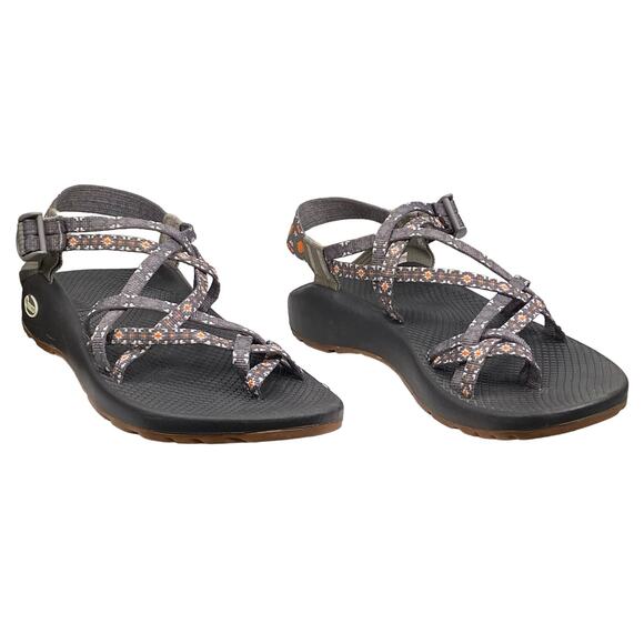 Chaco Women’s Z/X 2 Grey Gold Strappy Trail Hiking Sandals Size US 10 - Picture 5 of 10